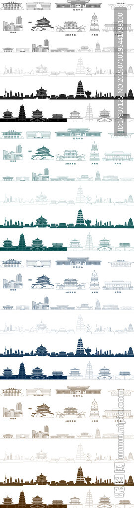 西安城市建筑旅游剪影