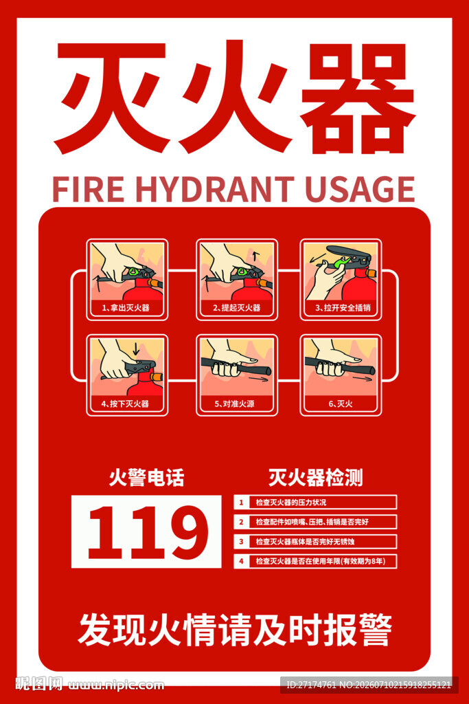 灭火器使用方法