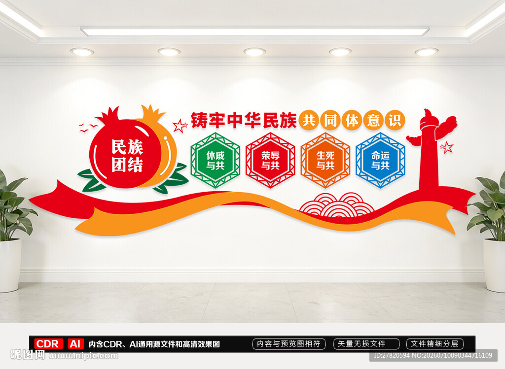 民族共同体意识文化墙