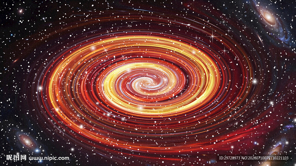 红黄旋涡星空