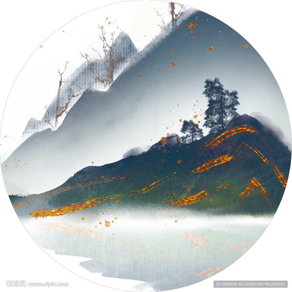 水墨山水意境图