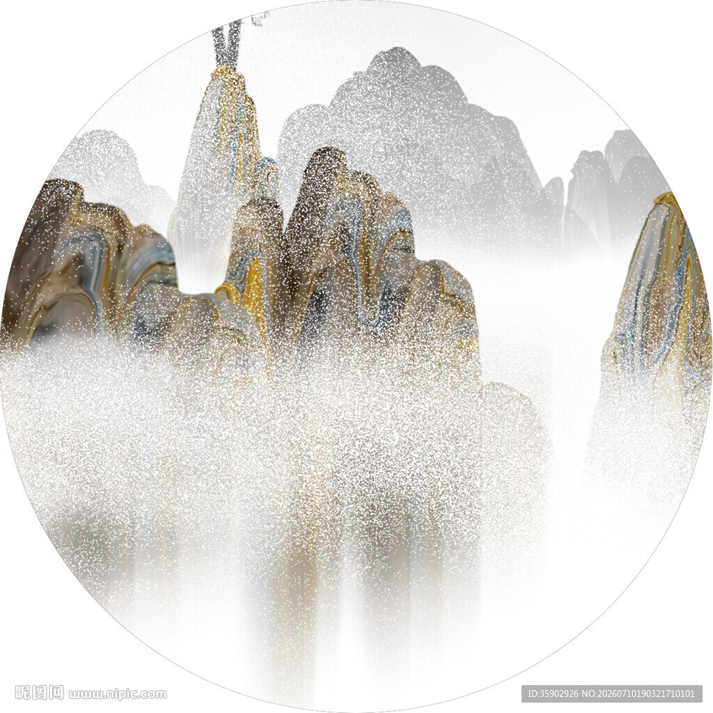 水墨山水间的奇幻峰林
