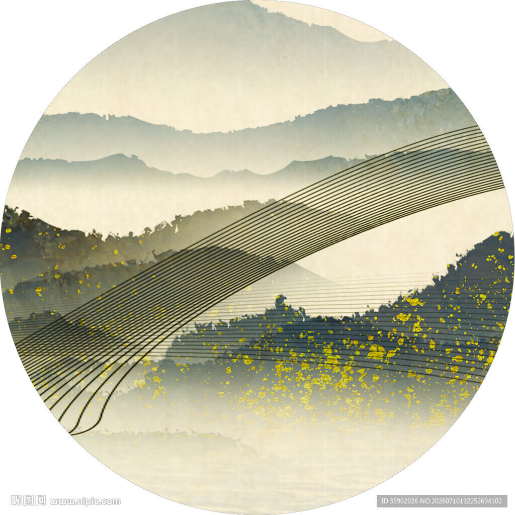水墨山水间的诗意景致