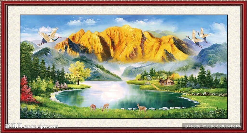 背靠金山  