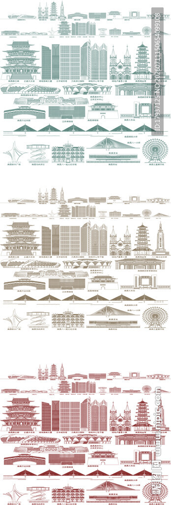 南昌江西城市建筑旅游剪影 