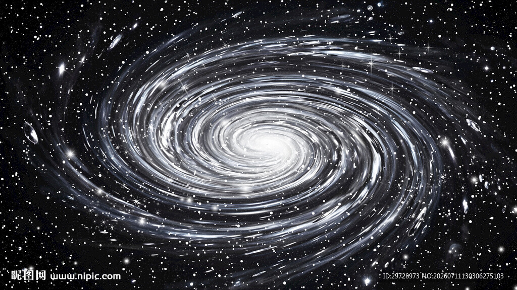 黑白宇宙星空旋涡