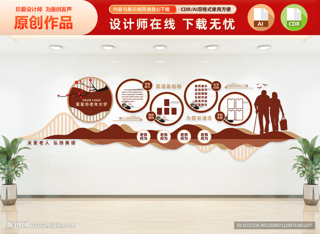 老年大学文化墙