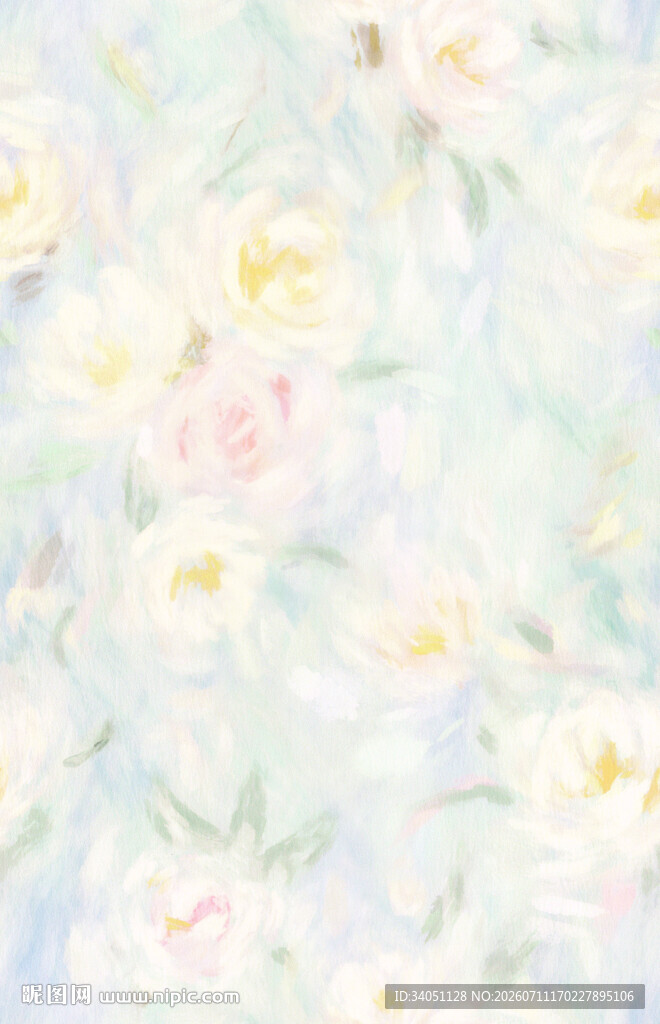 淡雅花卉水彩纹理背景图