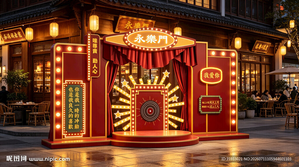 餐饮复古美陈