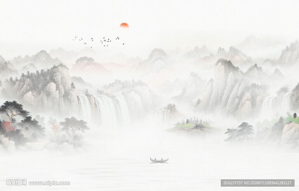 山水背景墙