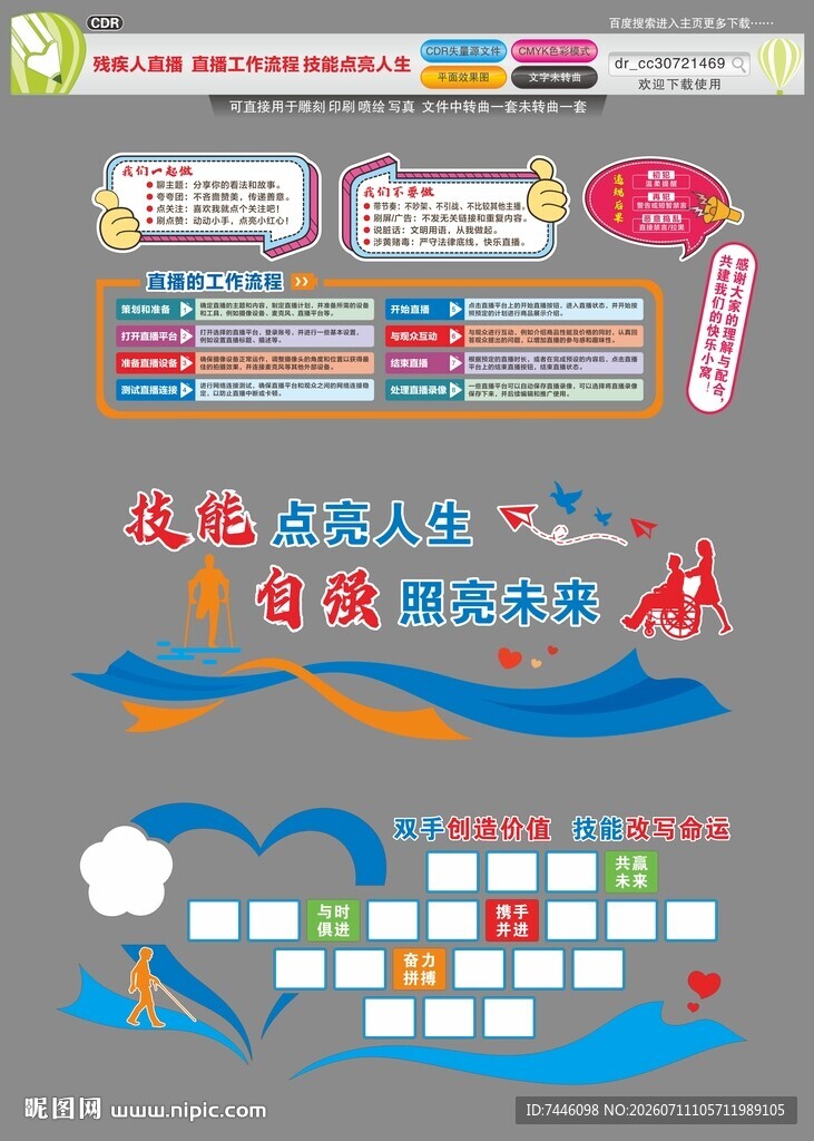残疾人直播直播工作流程技能点亮