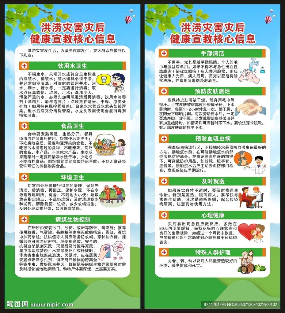 洪涝灾害展架