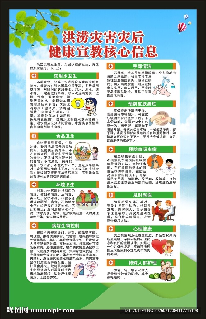 洪涝灾害海报