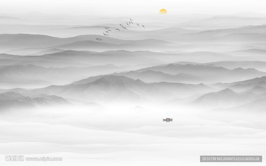 水墨山水风景画