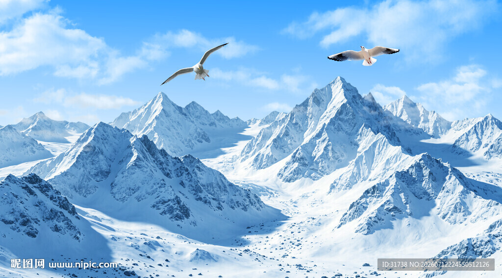 雪山背景墙