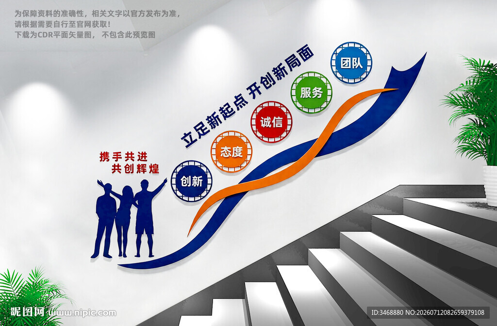 企业楼梯文化墙