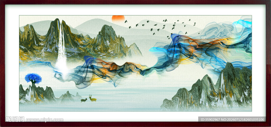 水墨山水意境画
