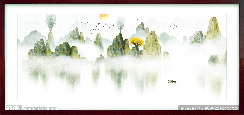 水墨山水意境画