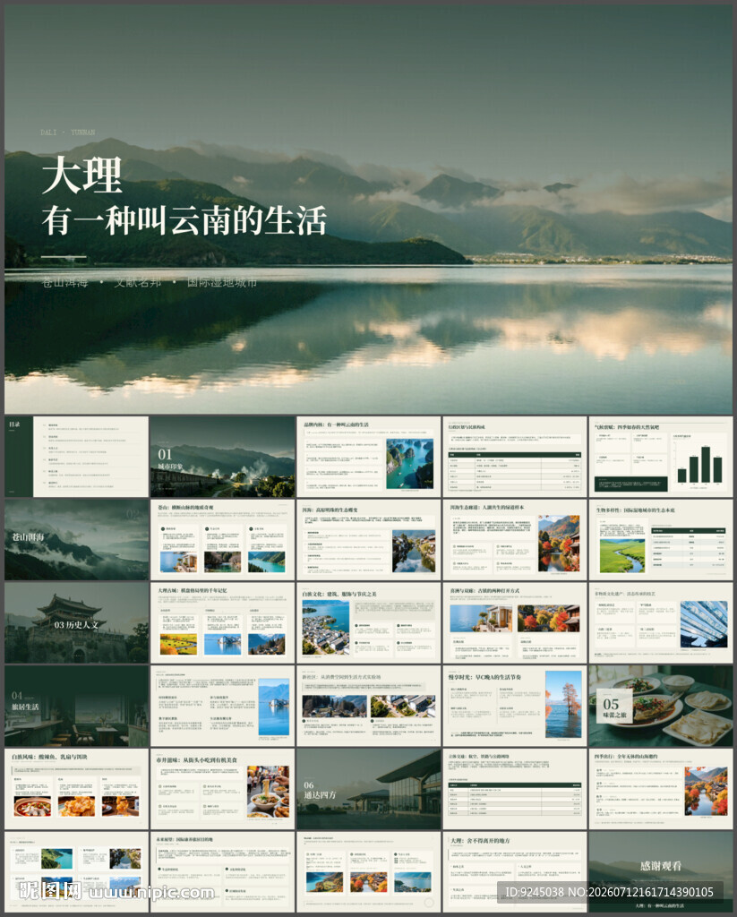 大理印象城市介绍旅游宣传PPT