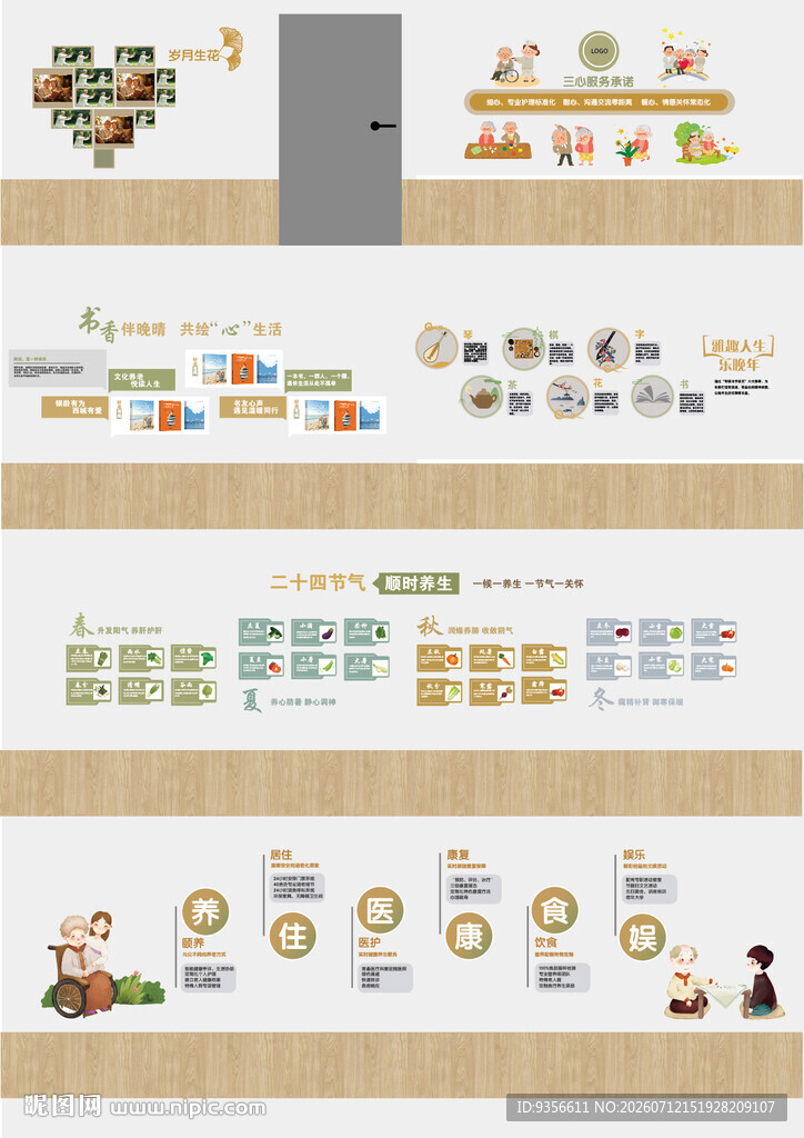 养老院文化墙