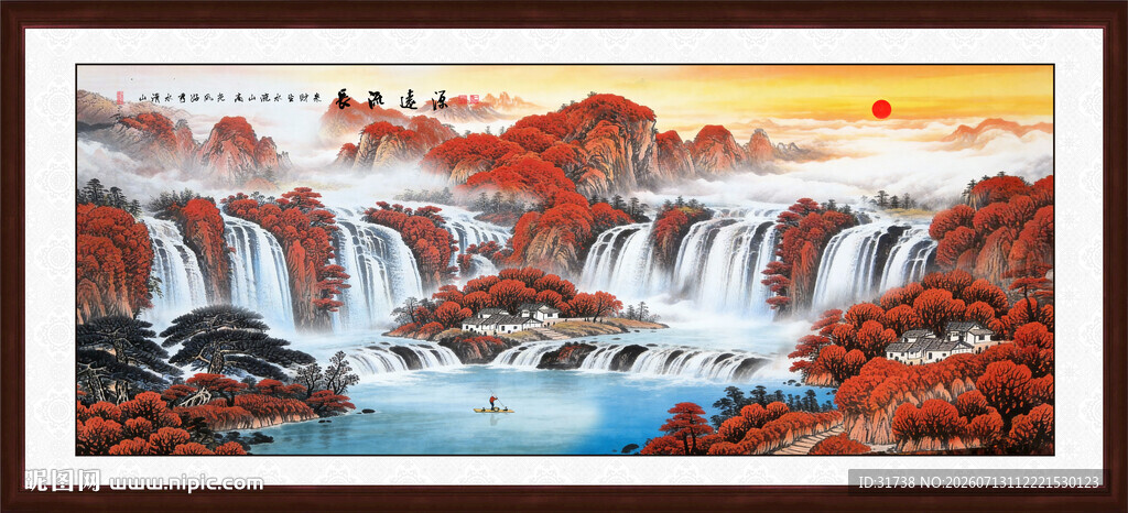 福居宝地山水画