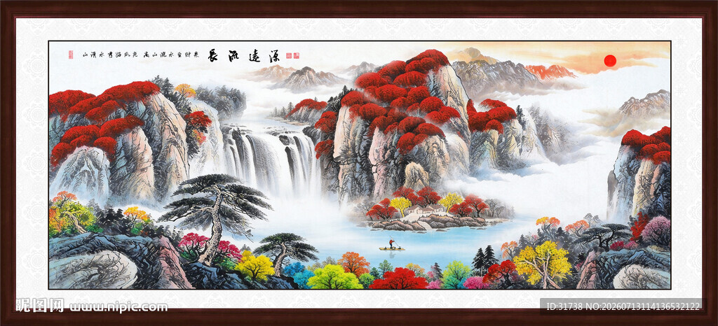 聚宝盆风水画