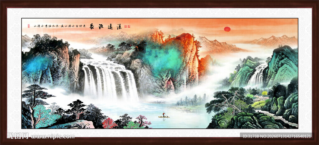 紫气东来国画