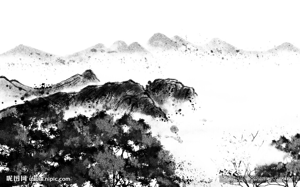 水墨山水意境图
