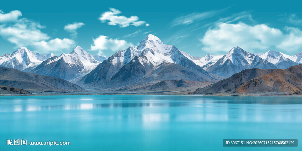雪山湖泊