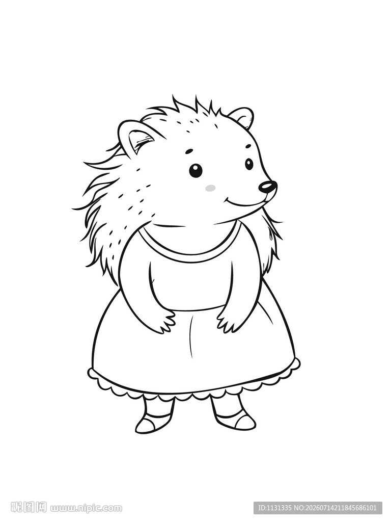 穿裙子的小刺猬