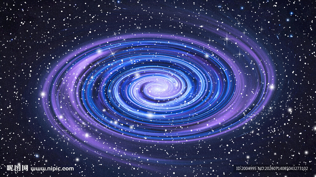蓝紫色星空旋涡吊顶