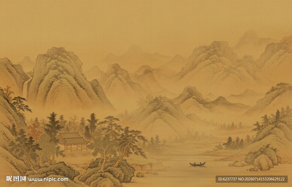 水墨山水画