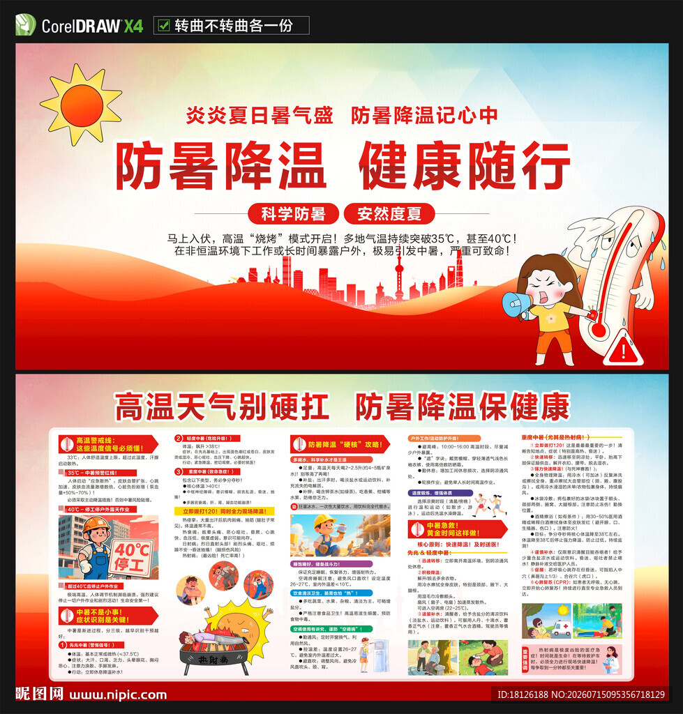 防中暑展板