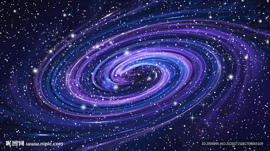 蓝紫色宇宙星空吊顶
