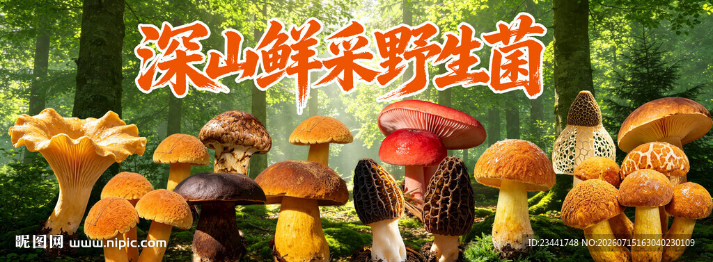 野生菌海报