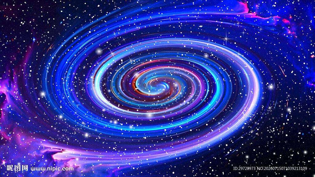梦幻宇宙螺旋星系景观