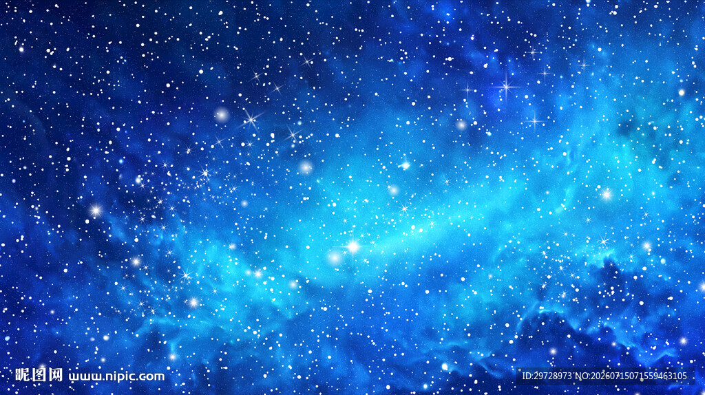 梦幻蓝色星空背景
