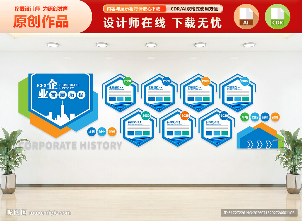 企业发展历程文化墙