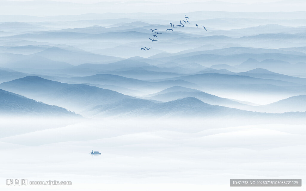 中国风水墨山水画