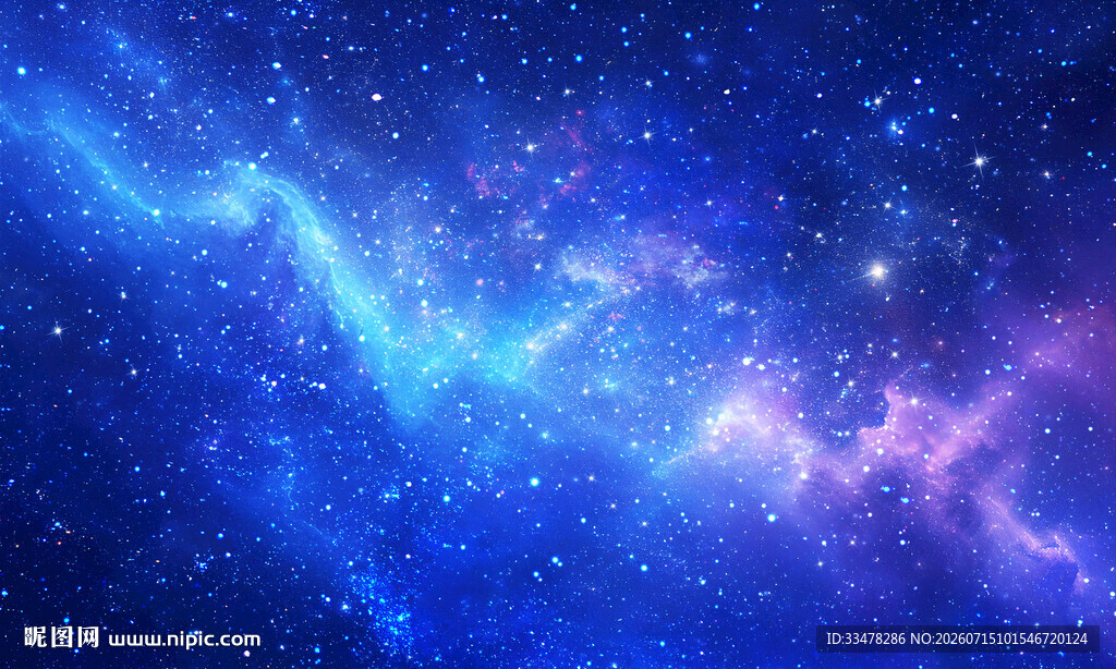 梦幻璀璨星空灯箱广告背景画