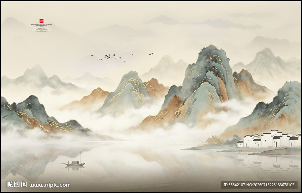 水墨山水画