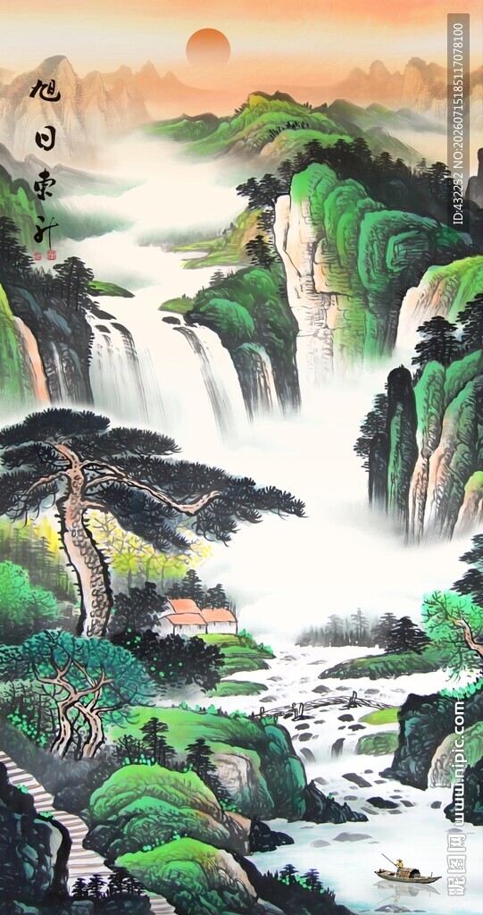 水墨山水间的自然美景