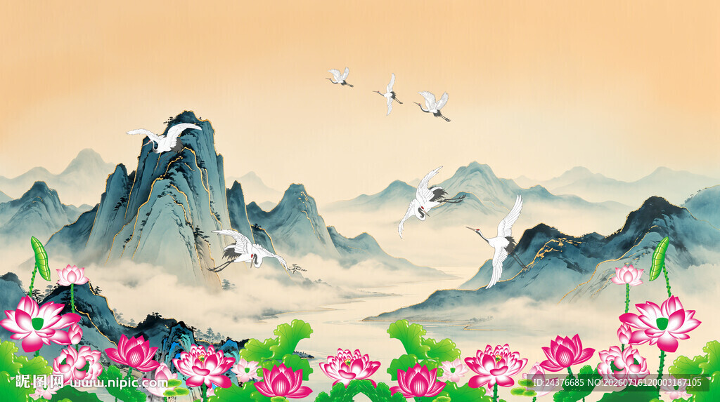仙鹤图