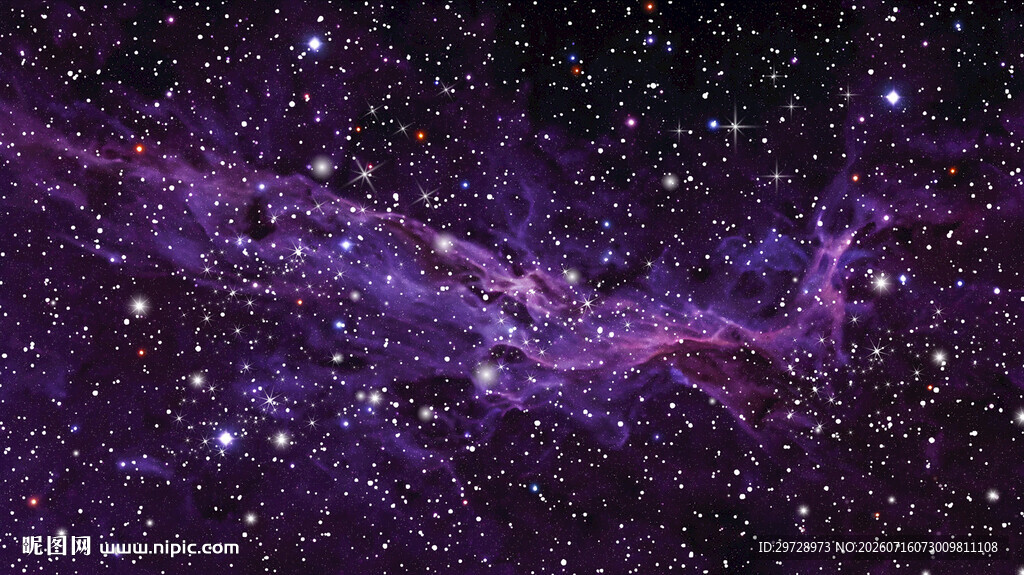 梦幻紫色星空宇宙景象