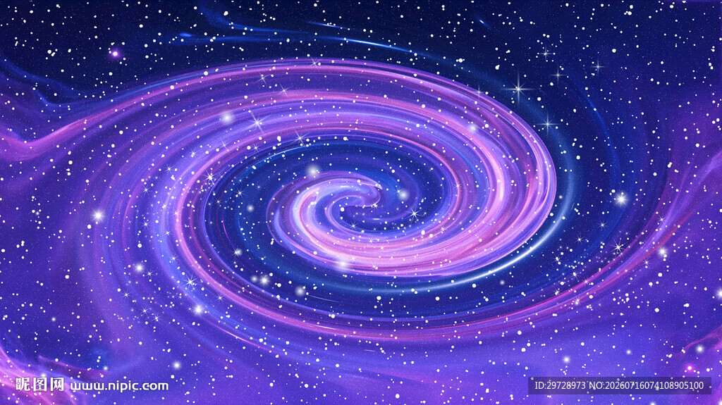 梦幻紫色旋涡星空