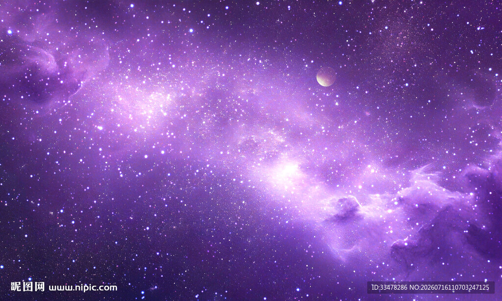 唯美紫色宇宙星空背景