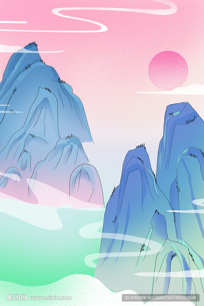 梦幻山水间的诗意景致