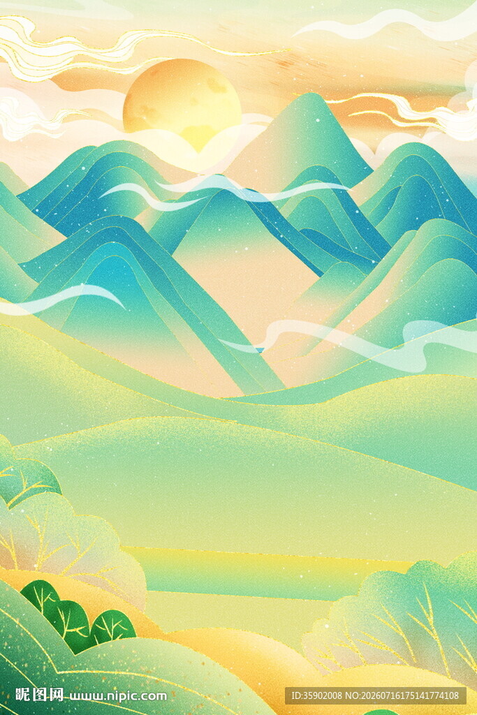 梦幻山水风景图