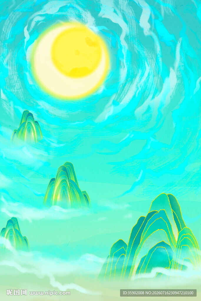 梦幻山水间的明媚阳光
