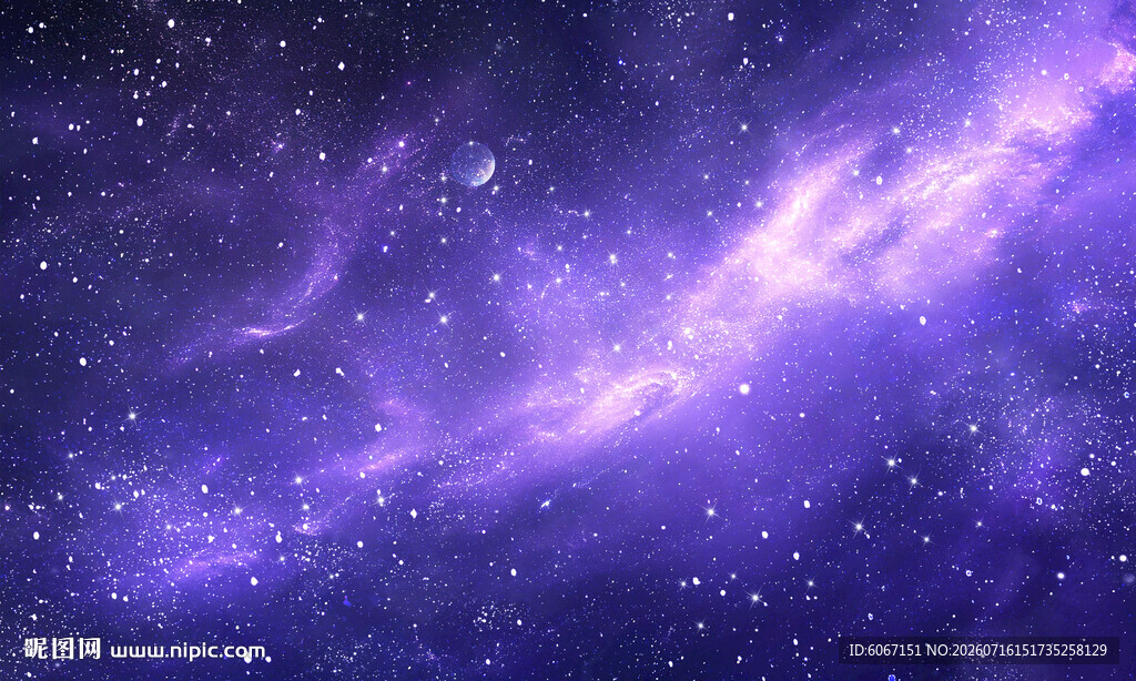 紫色宇宙星空星云背景图